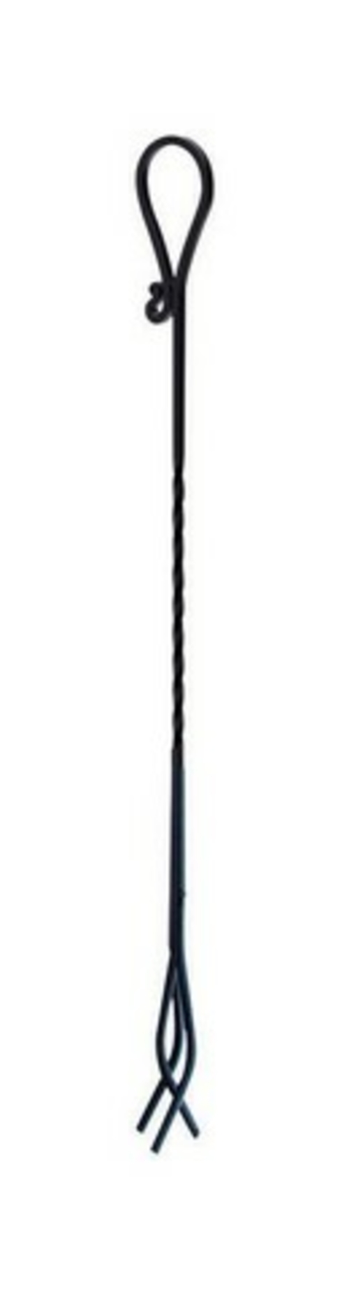 Panacea 15513 Black Twisted Steel Fireplace Tongs
