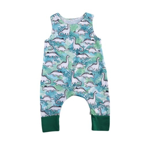 Newborn Infant Baby Boys Girls Cartoon Sleeveless