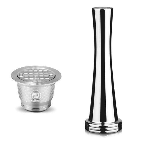 Capsule rechargeable en inox compatible Nespresso + tasseur en inox