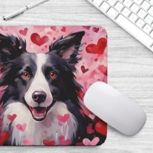 Main Sweetheart Dog Border Collie Non-Slip Rubber Mousepad image
