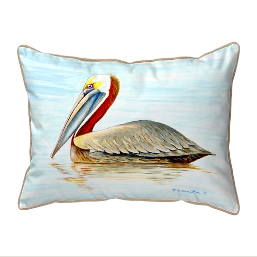 Betsy Drake SN807 11 x 14 in. Summer Pelican Small Outdoor Pillow