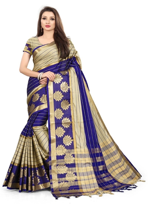 Generic Women's Cotton Silk,Jacquard,Poly Silk