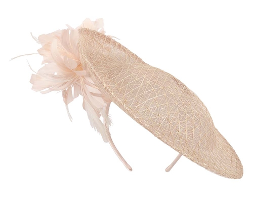 Large pink plate fascinator