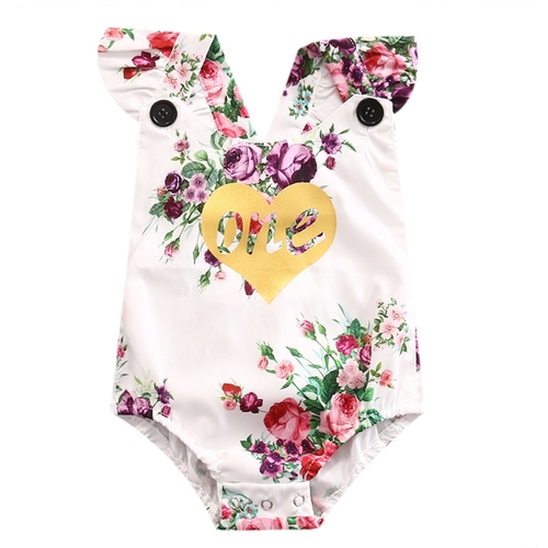 Baby Girls Crisis Cross Bodysuit  Infant Babies