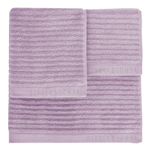 Towel Devota & Lomba Rayas lila Lilac 100% cotton 30 x 50 - 50 x 90 -