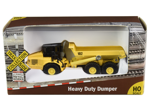 Heavy Duty Dumper Truck Yellow \TraxSide Collection\" 1/87 (HO) Scale