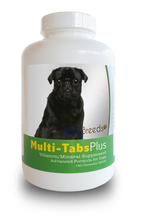 Healthy Breeds 840235140641 Pug Multi-Tabs Vitamin Plus Chewable Table
