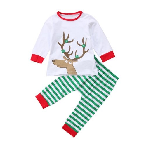 Lovely Baby Boys Girls Newborn Xmas Clothes T