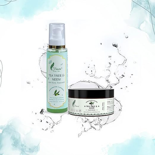 Frescia Face Wash & Face Scrub Combo | Tea Tree & Neem Anti-Acne