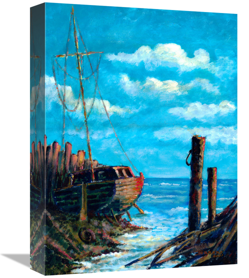 Global Gallery GCS-477345-1216-142 12 x 16 in. Ship Wreck Art Print - 