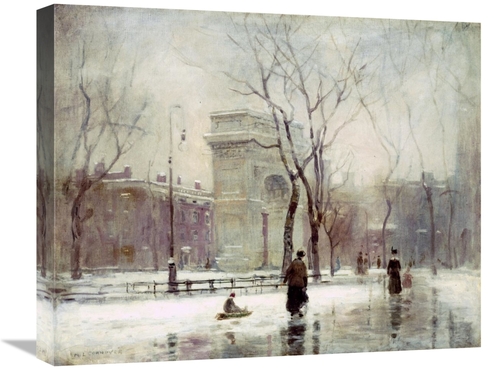 Global Gallery GCS-267875-22-142 22 in. Winter in Washington Square Ar