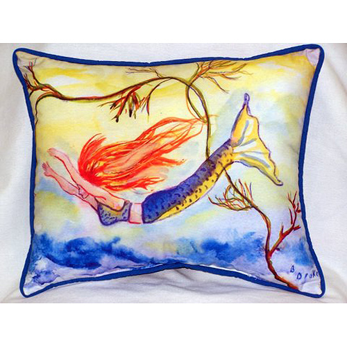 Betsy Drake HJ373A Diving Mermaid Large Pillow 16 x 20