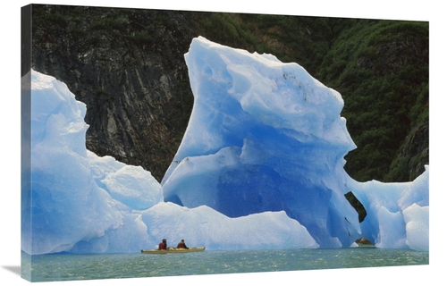 Global Gallery GCS-453500-2436-142 24 x 36 in. Sea Kayaking with Icebe