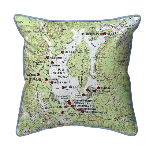 Betsy Drake ZP851 22 x 22 in. Big Island Pond, NH Nautical Map Ext