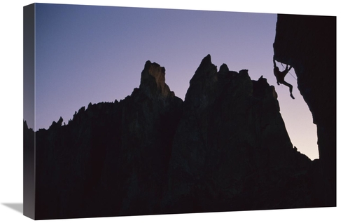 Global Gallery GCS-453483-1624-142 16 x 24 in. Climber Silhouetted on 