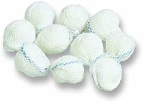 Case of 500 White Cherry Sponges 1/2". Non-sterile Cross Round Gauze