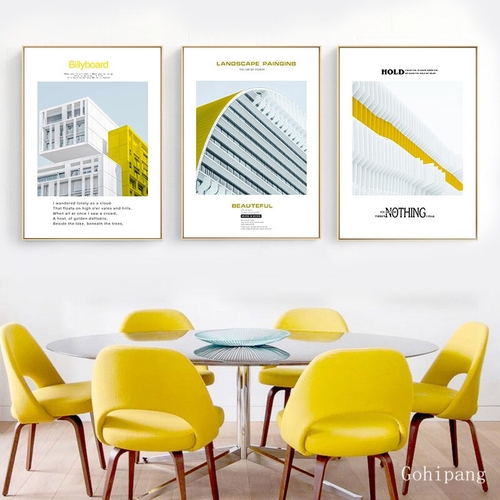 Nordic Decoration Pure White Golden Geometric