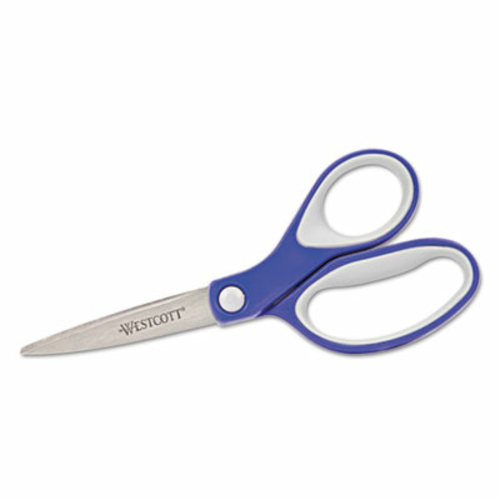 Acme United 15553 Straight KleenEarth Soft Handle Scissors- 7 in. leng