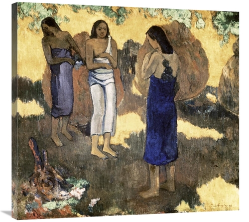 Global Gallery GCS-277670-36-142 36 in. Women Standing Against A Yello