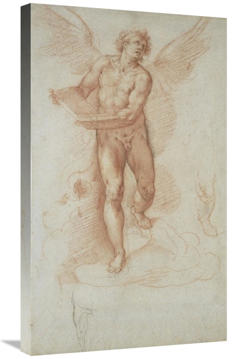 30 in. An Angel Holding a Book - Three Studies of a Falling Male Figur