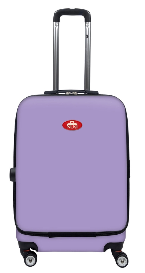 Nuki 010024 Front Accessible Luggage Lightweight Spinner, Purple -