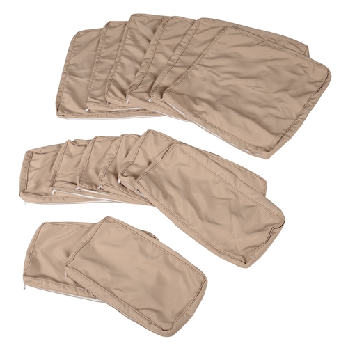 Outsunny Rattan Sofa Cushion Cover Replacement Only Polyester Beige