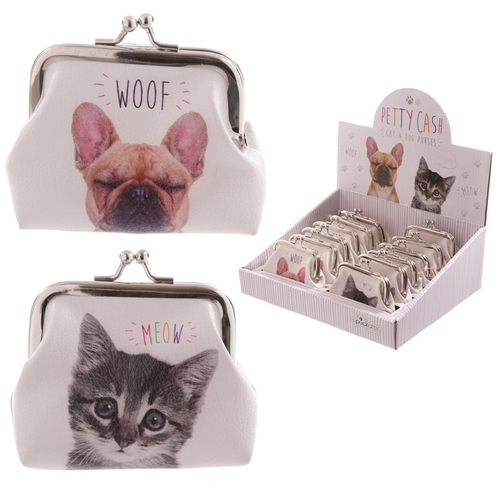 Fun Mini Coin Purse - Cat and Dog