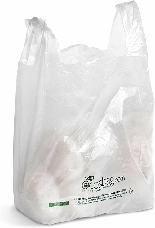 Pack of 1000 Earth Friendly Grocery Bags, White 11.5 x 6.5 x 21.