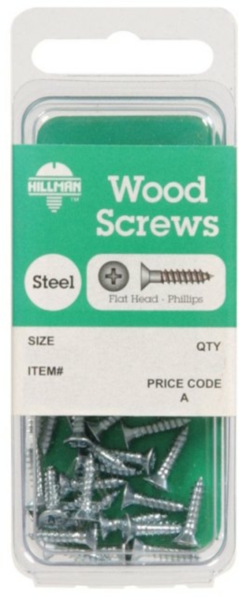 Hillman 5843 Zinc Plated Steel Wood Screws  12 x 3 in. - pack of 10