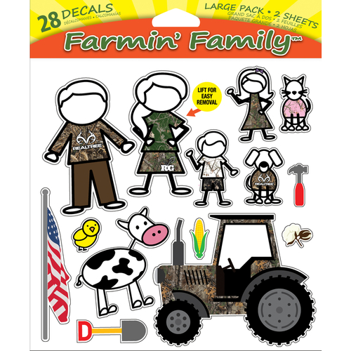 Realtree 9606286 Farmin Family Decals Universal Peel & Stick  