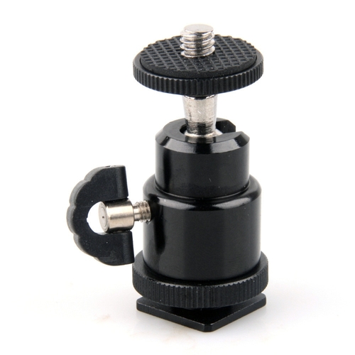 Hot 1/4 Mini Hot Shoe Ball Head Flash Bracket