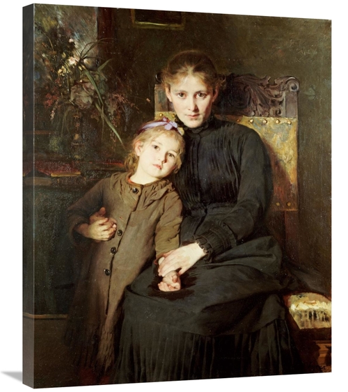 Global Gallery GCS-267563-30-142 30 in. A Mother & Daughter in an Inte