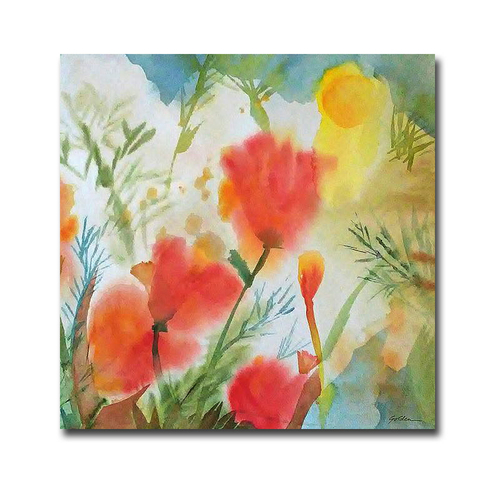 Artistic Home Gallery 3030E585IG Orange Poppy Reverie by Sheila Golden