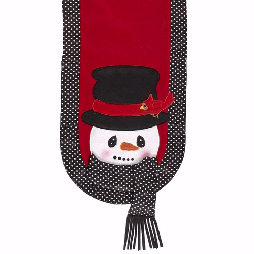 Precious Moments 190035 Snowman Table Runner - 108 x 13 in.