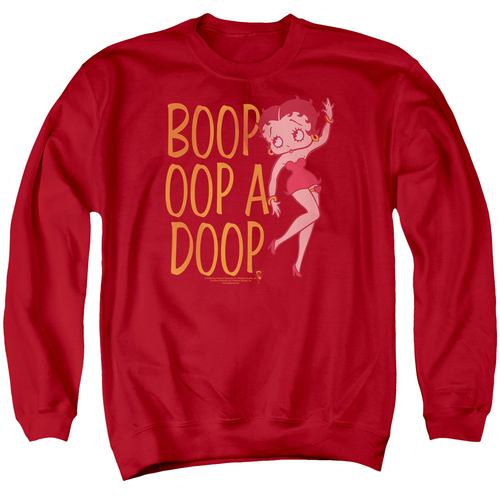 Trevco BB665-AS-2 Betty Boop & Classic Oop Long Sleeve Adult Crewneck 