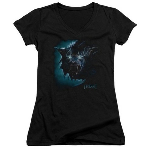 Trevco The Hobbit-Warg Junior V-Neck Tee- Black - Small