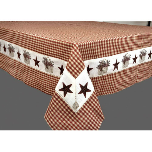 Mr. MJs Trading AG-23299-52x72 52 x 72 in. Table Cloth, Star Baske