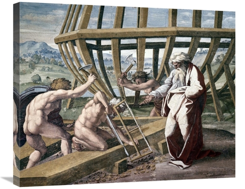 Global Gallery GCS-279529-30-142 30 in. Noah Building the Ark Art Prin