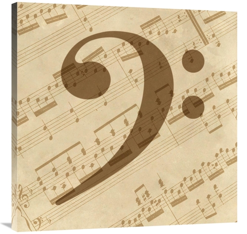 Global Gallery GCS-453944-3636-142 36 x 36 in. Music - Bass Clef Art P