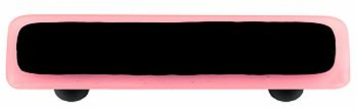 Hot Knobs HK5050-PB Petal Pink Border with Black Rectangle Glass Cabin