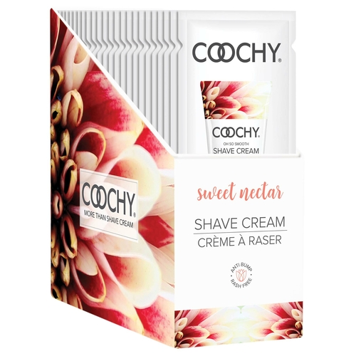 Coochy Shave Cream - Sweet Nectar - 15 ml Foils 24 Count Display