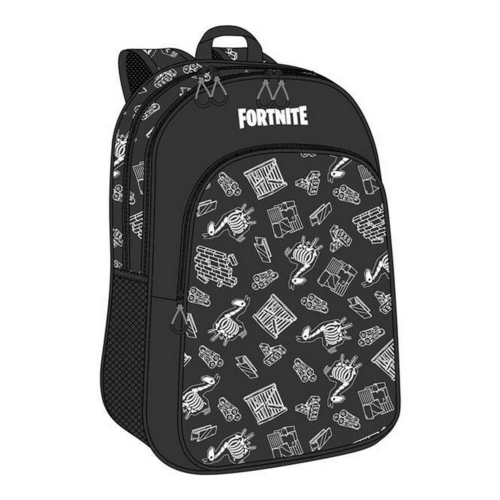 School Bag Fortnite Dark Black 42 x 32 x 20 cm Adapts to rucksack