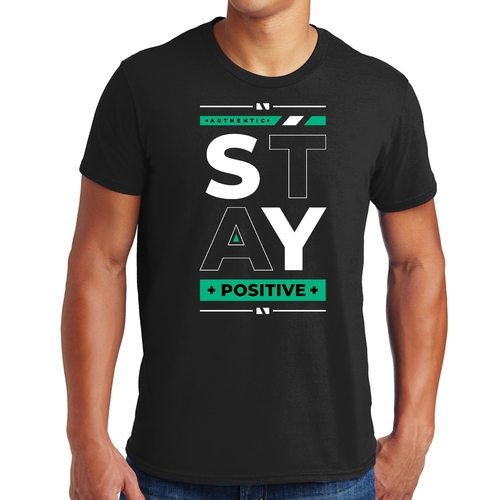 Mens Graphic T-shirt Stay Positive