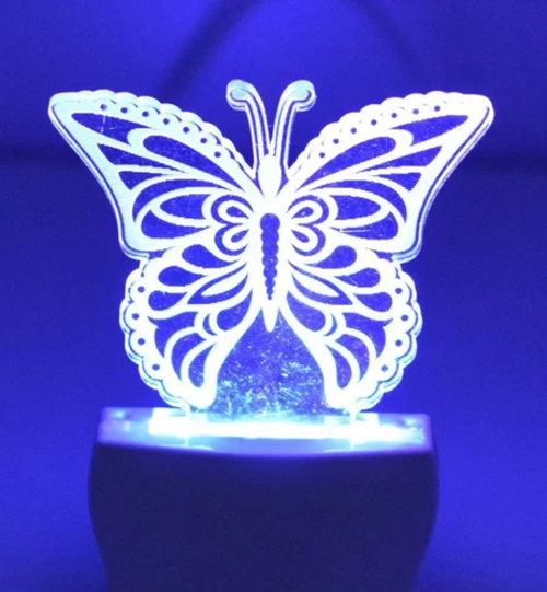 Glass Butterfly 3D Illusion Lamp