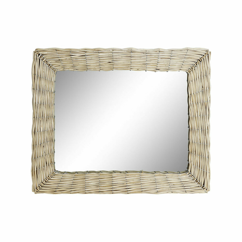 Wall mirror DKD Home Decor wicker (52.5 x 4 x 63 cm)