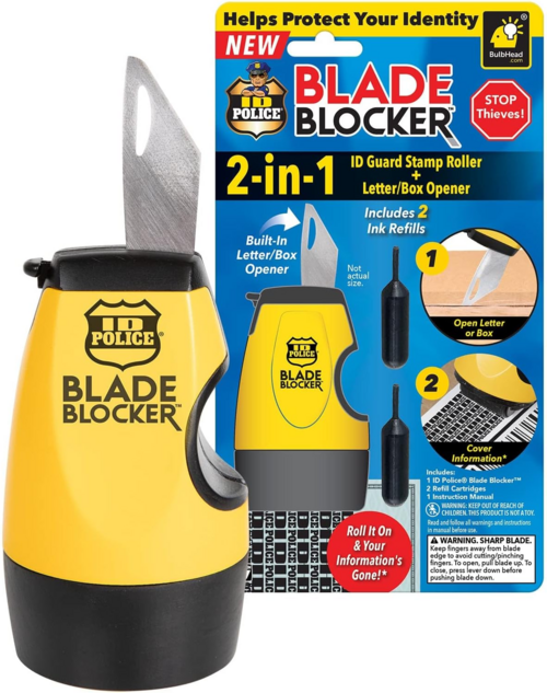 2-in-1 id police Blade Blocker Identity Protection Roller