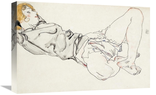 Global Gallery GCS-267244-22-142 22 in. Reclining Woman with Blond Hai