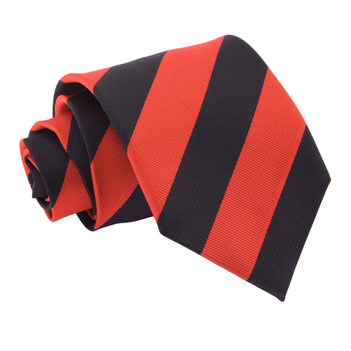 Striped Classic Tie - Red & Black