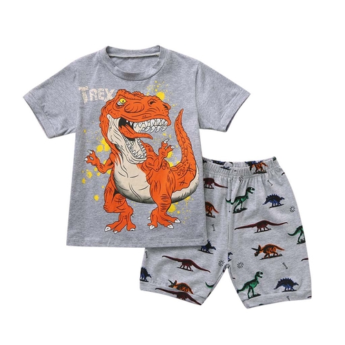 Boy Kids Toddler Cartoon Dinosaur Print T shirt