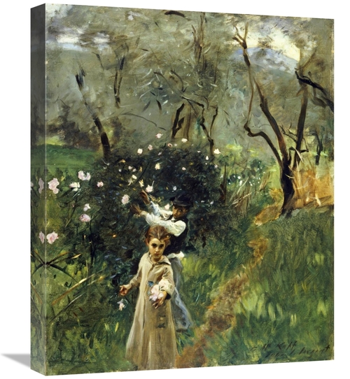Global Gallery GCS-268505-22-142 22 in. Gathering Flowers at Twilight 